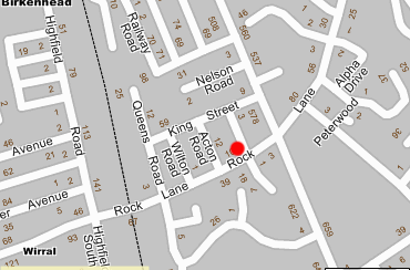 LOCATION MAP FOR LOCK UP GARAGES IN MERSEYSIDE